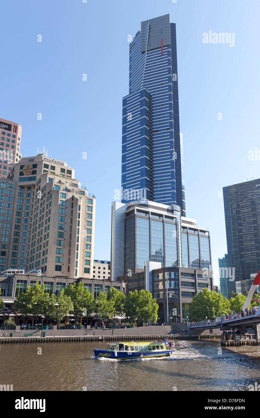 En vista de la torre Eureka de Melbourne, Australia Foto de stock