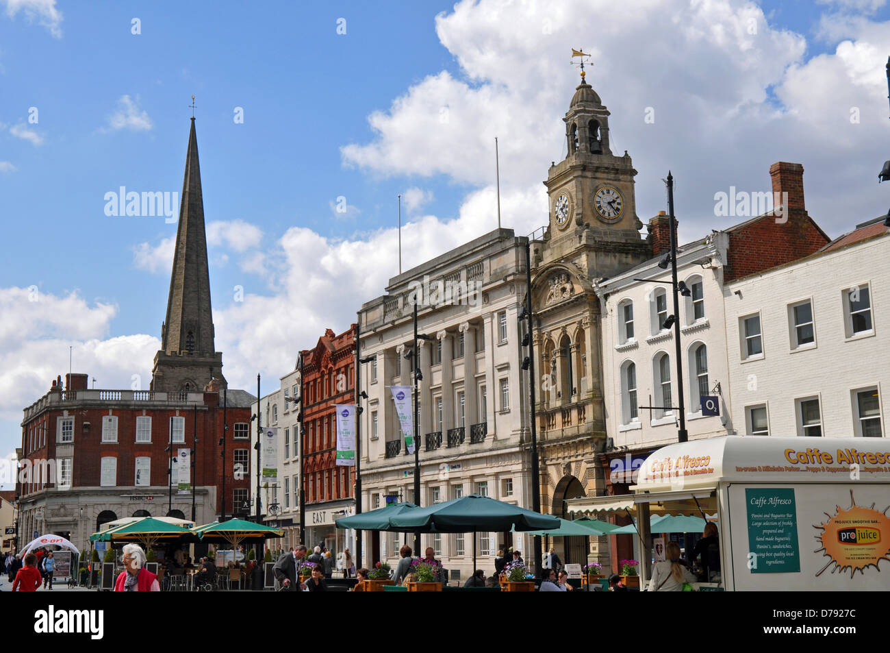 Parte del centro de la ciudad de Hereford Foto de stock