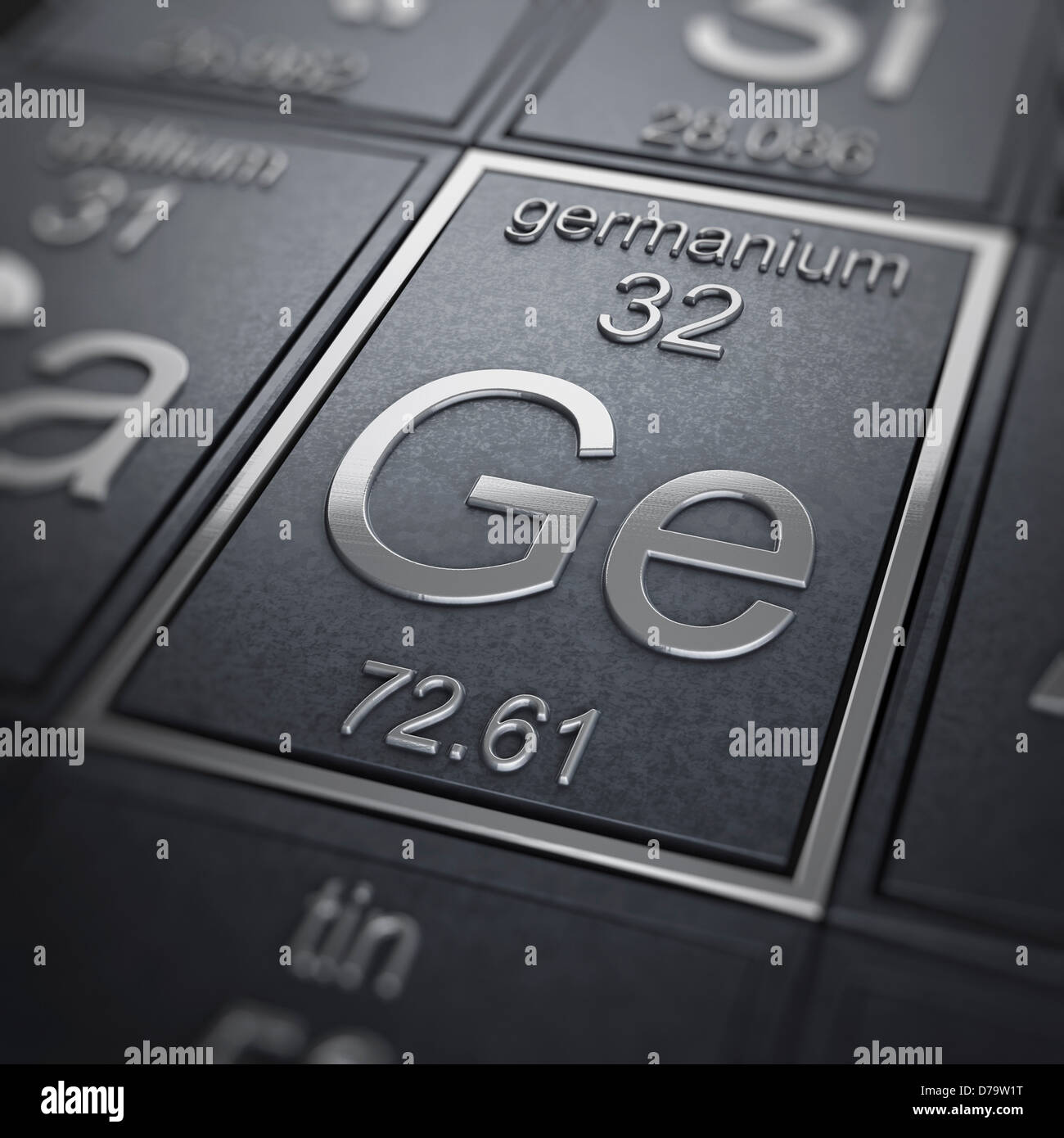 Elemento químico germanio) Foto de stock