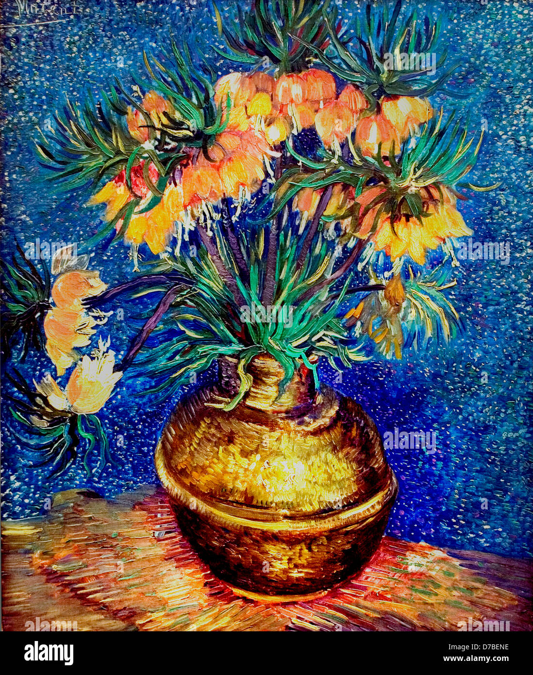Vincent van Gogh 1853-1890 Holanda Holandesa Fritillaries Crown Imperial en jarrón de cobre 1887 Foto de stock