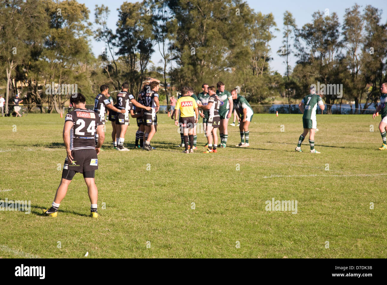 Juego de la liga de rugby australiano, Sydney, Australia Foto de stock
