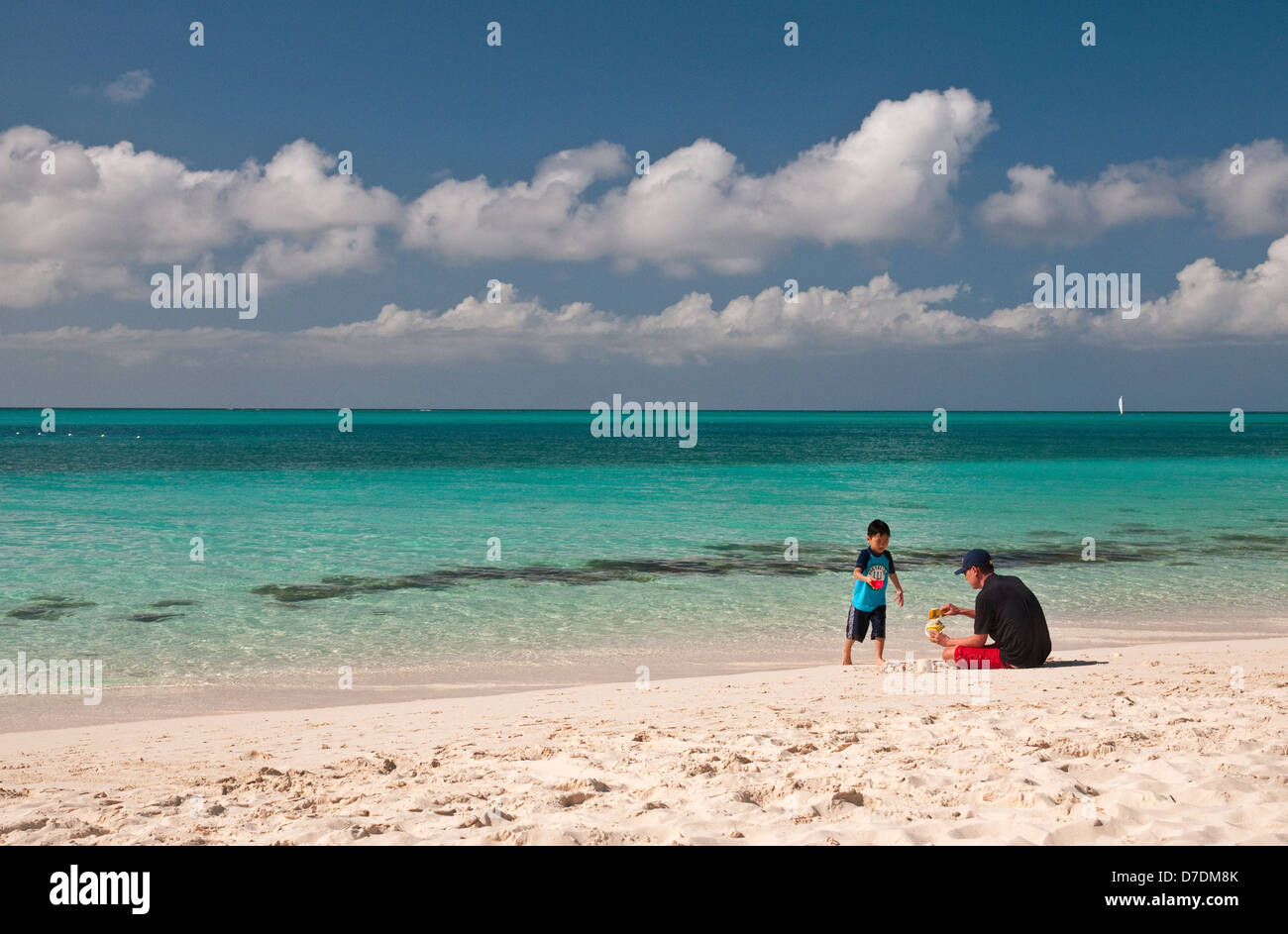 Grace Bay en Providenciales, Islas Turcas y Caicos Foto de stock