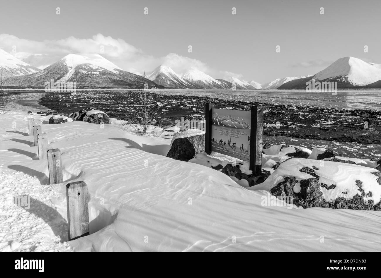 Brazo Turnagain en invierno Foto de stock