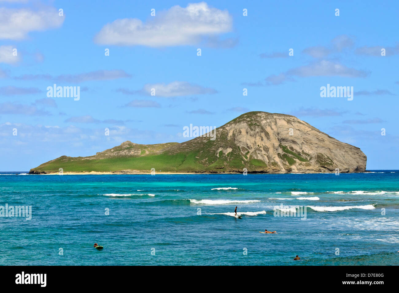 Rabbit island (Manana) visto desde el Makapuu Beach Foto de stock