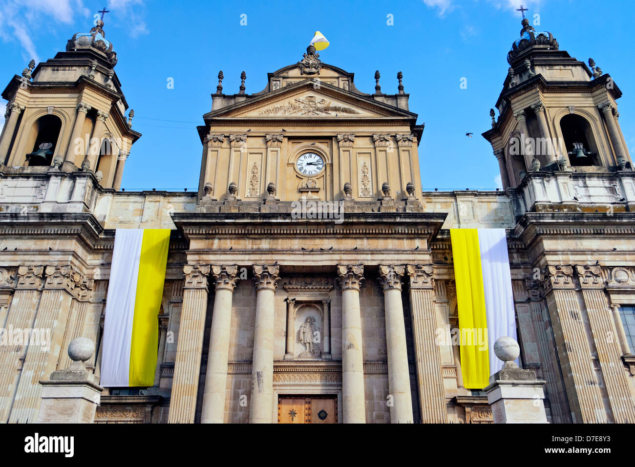 La Catedral Metropolitana de Guatemala en la Plaza Mayor Foto de stock