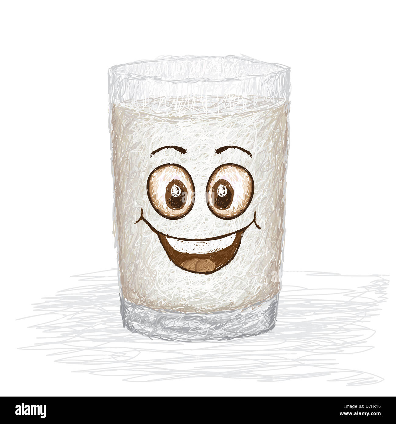 Vaso de Leche feliz personaje de caricatura sonriente Fotografía de stock -  Alamy
