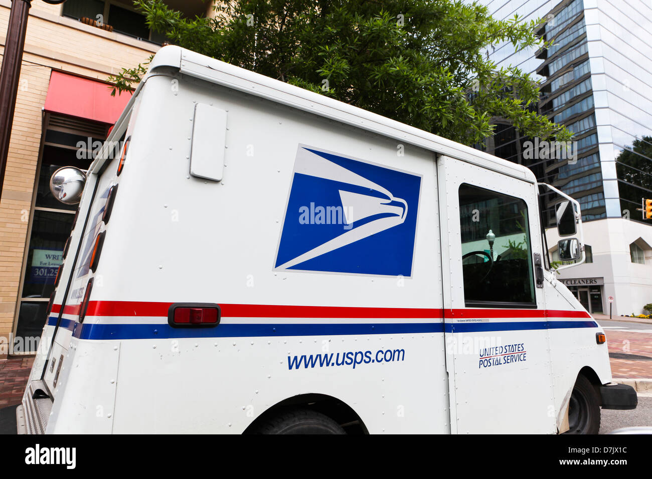 Nosotros Mail delivery truck - EE.UU. Foto de stock