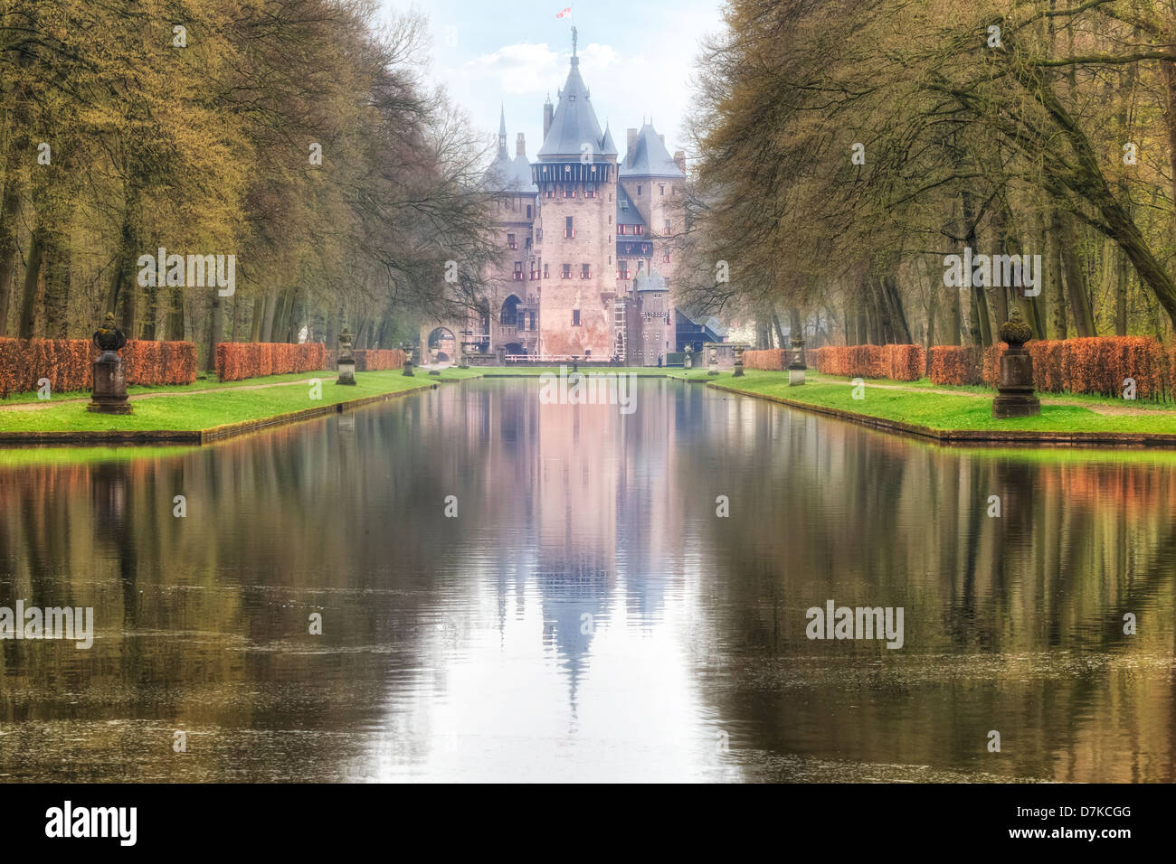 Castillo De Haar, Haarzuilens, Utrecht, Países Bajos Foto de stock