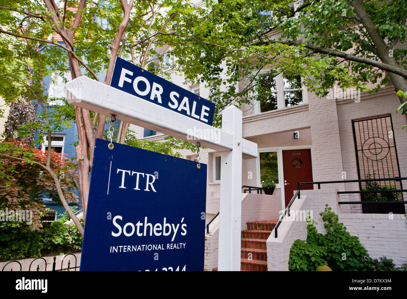 Sotheby's Realty venta de casa firmar - Washington, DC, EE.UU. Foto de stock