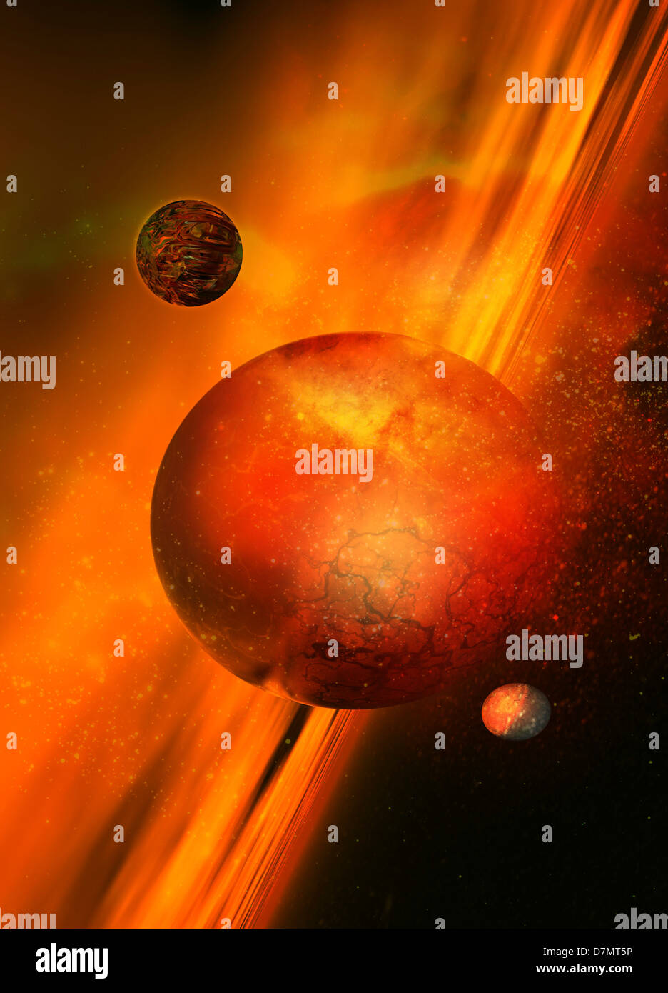 Formación planetaria, ilustraciones Foto de stock