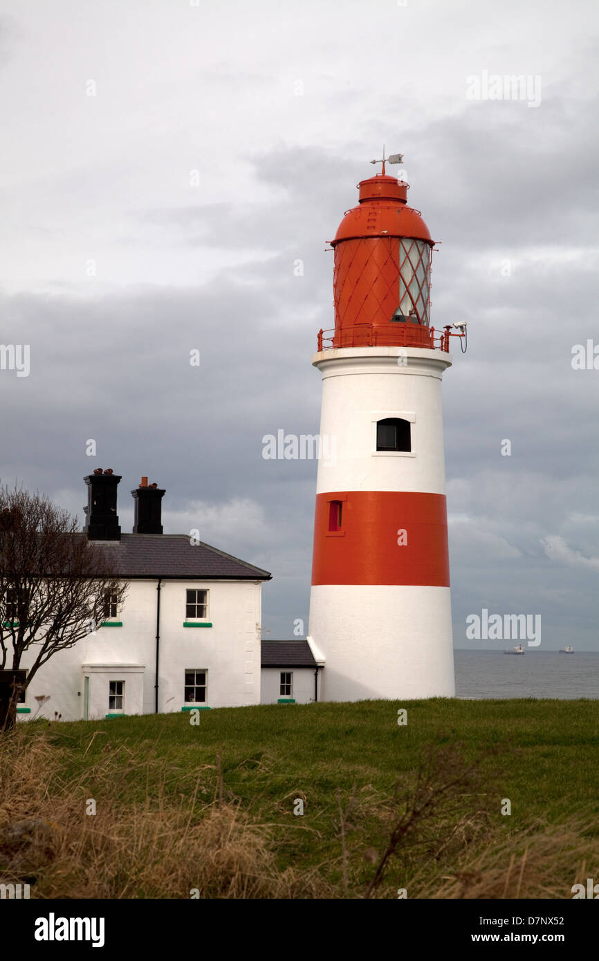 Souter Lighthouse, South Tyneside, UK, el faro Foto de stock