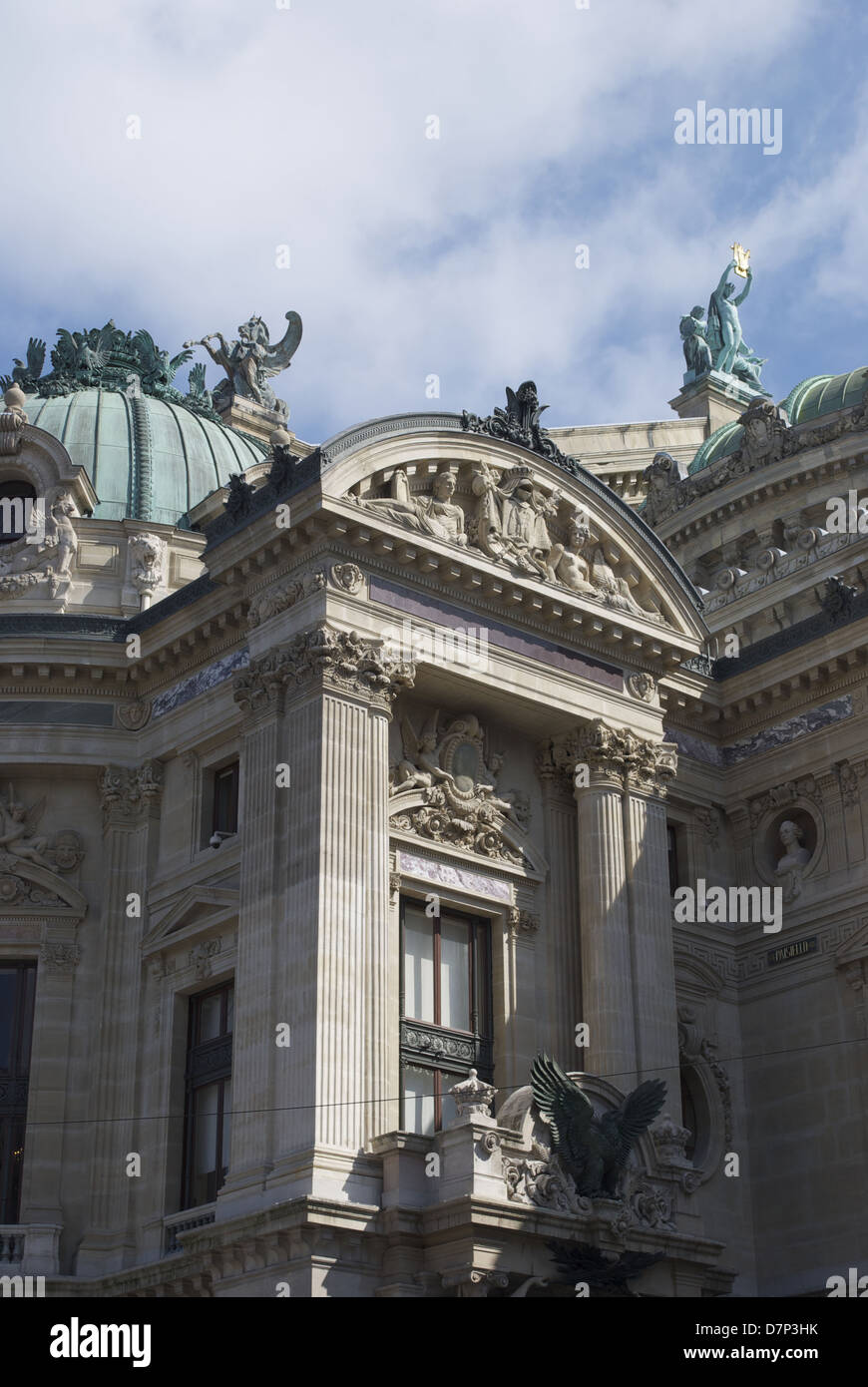 Detalle de la casa de la Ópera de París Francia Foto de stock