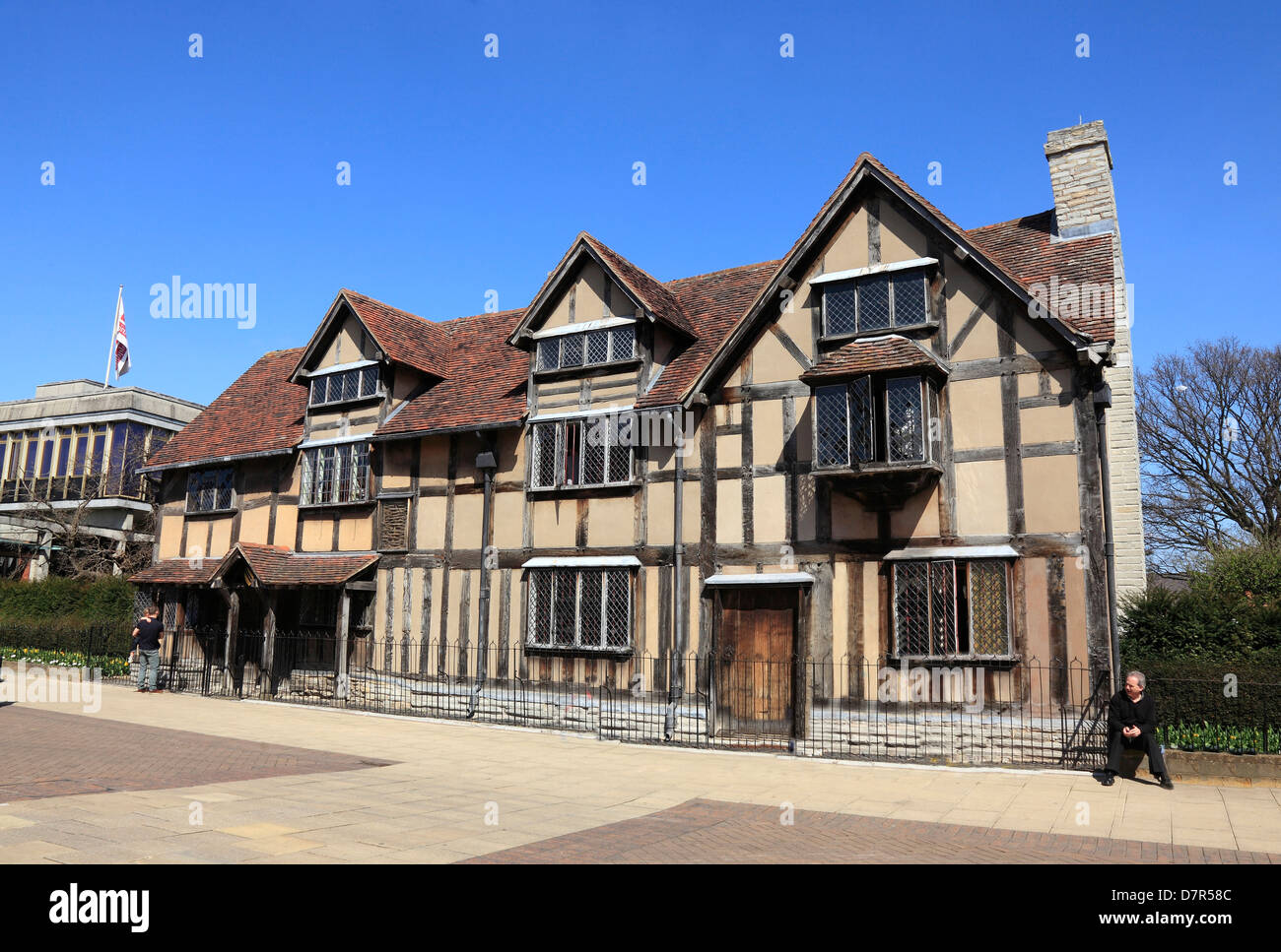 El lugar de nacimiento de Shakespeare en Stratford en Avon Inglaterra Foto de stock