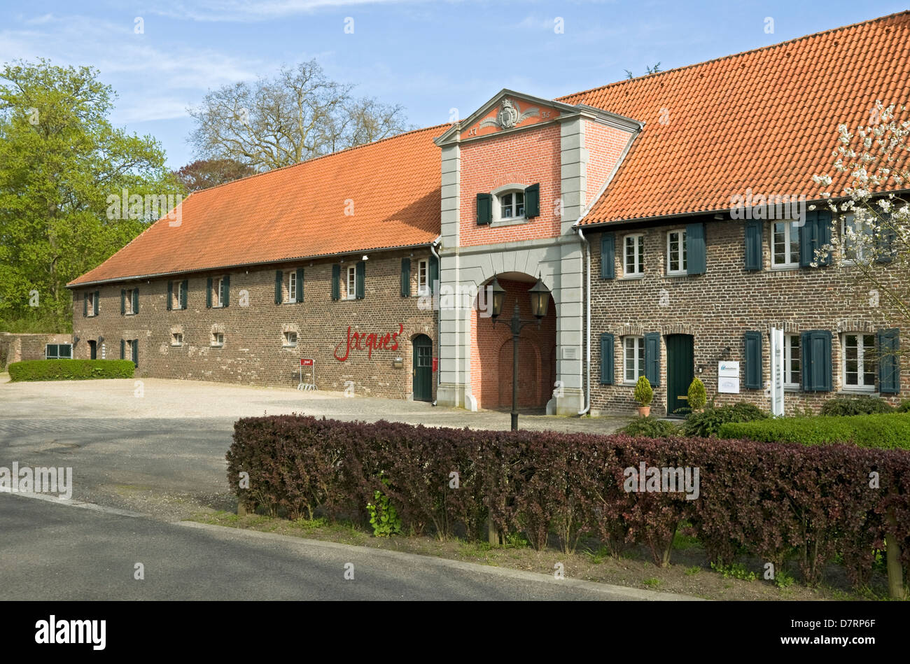 Los restos de Haus Meer en Meerbusch, NRW, Alemania. Foto de stock