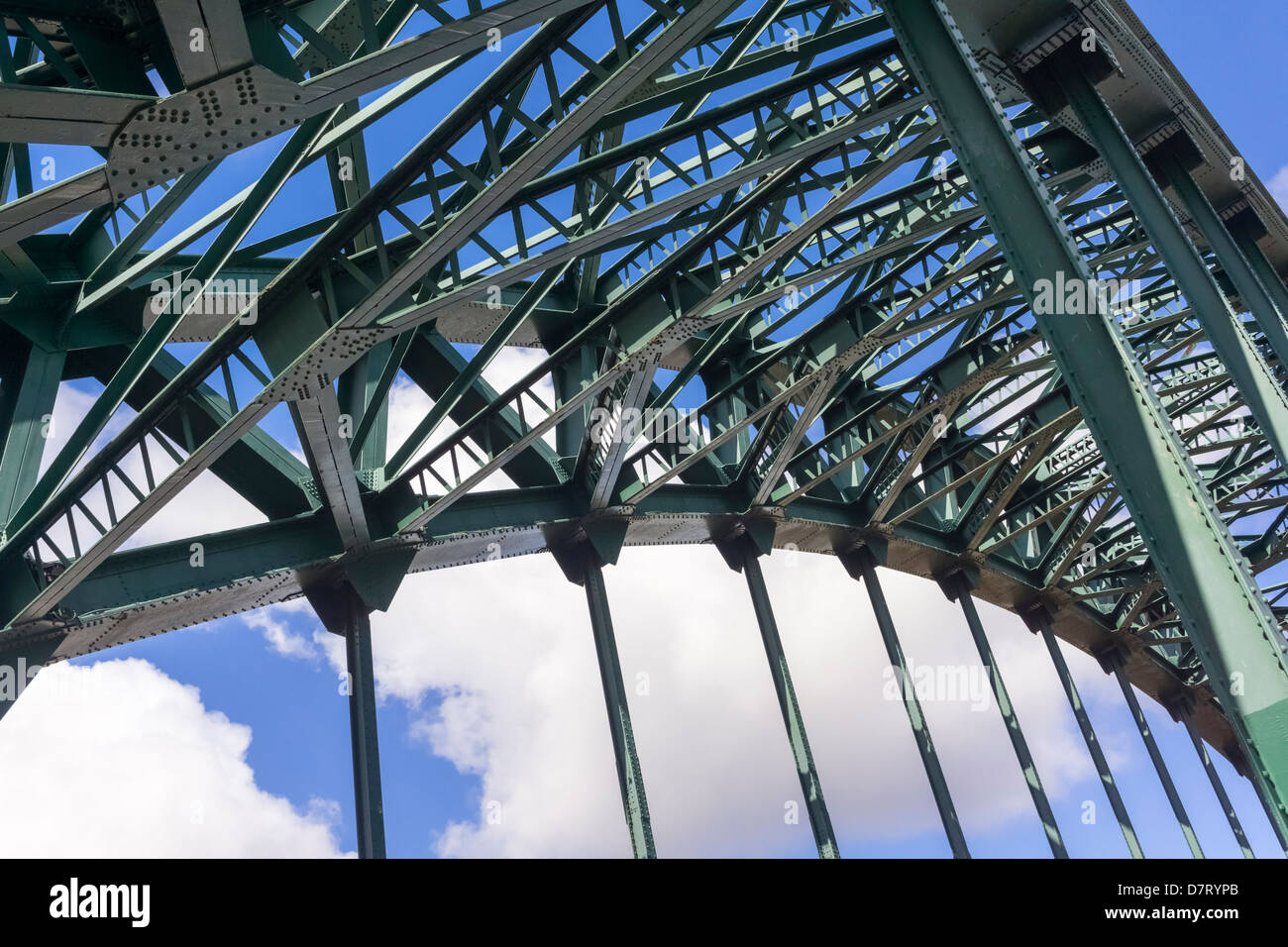 Cerrar imagen del Tyne Bridge en Newcastle. Foto de stock