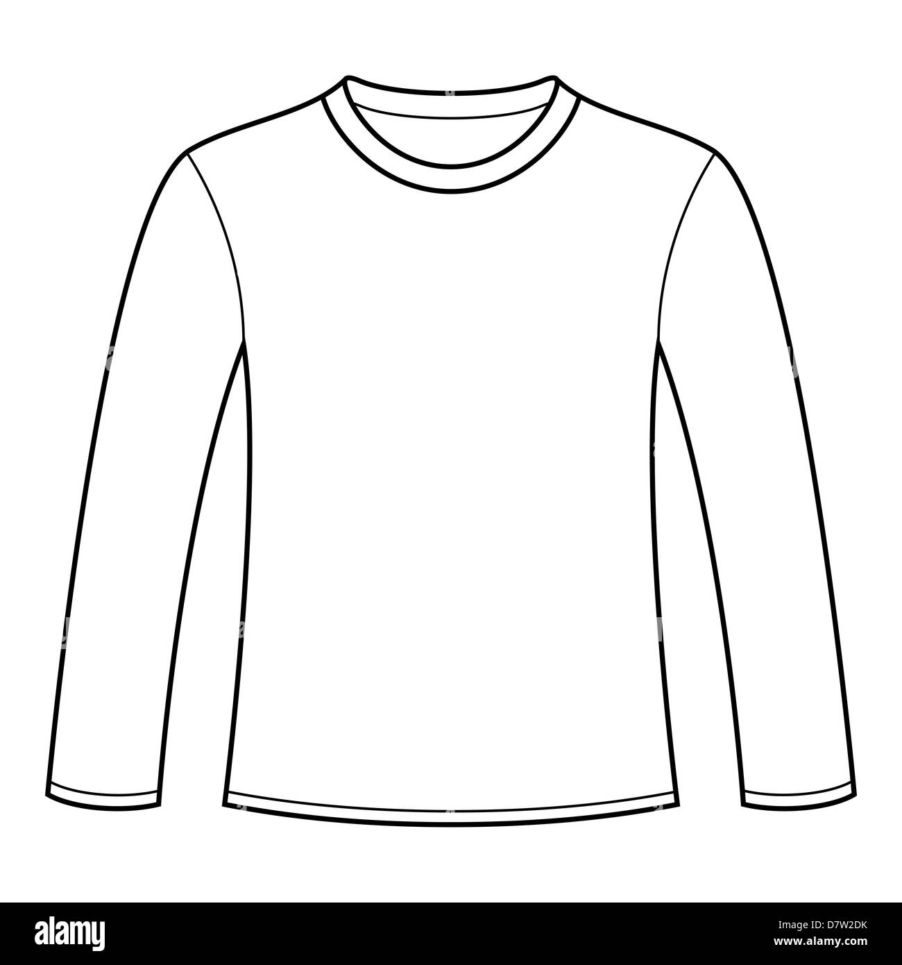 Camisas de manga larga T-shirt plantilla Fotografía de stock - Alamy