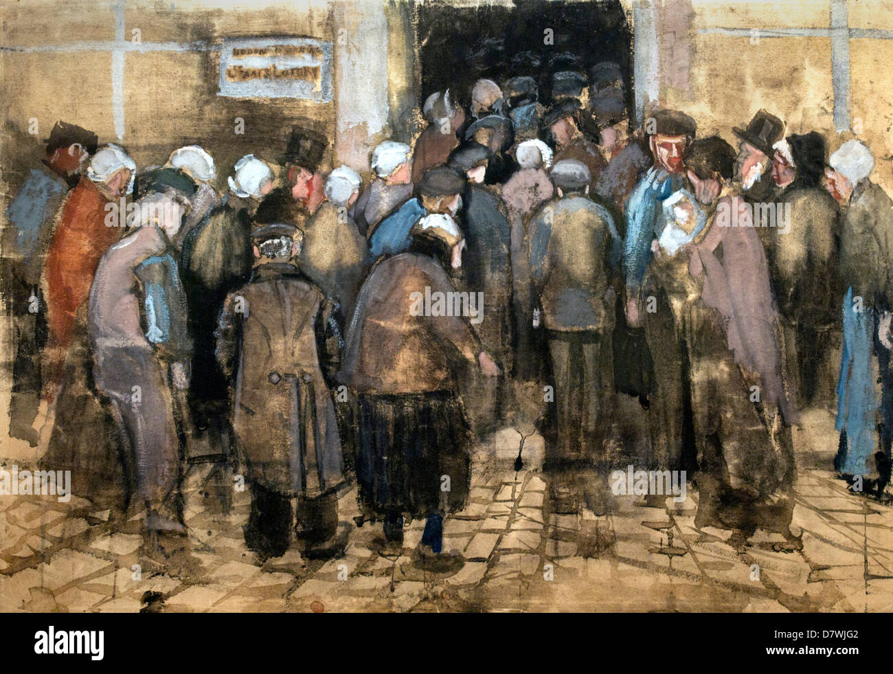 La Lotería del Estado 1882 Realismo Vincent van Gogh 1853 - 1890 Holanda Holandesa Post Impresionismo Foto de stock