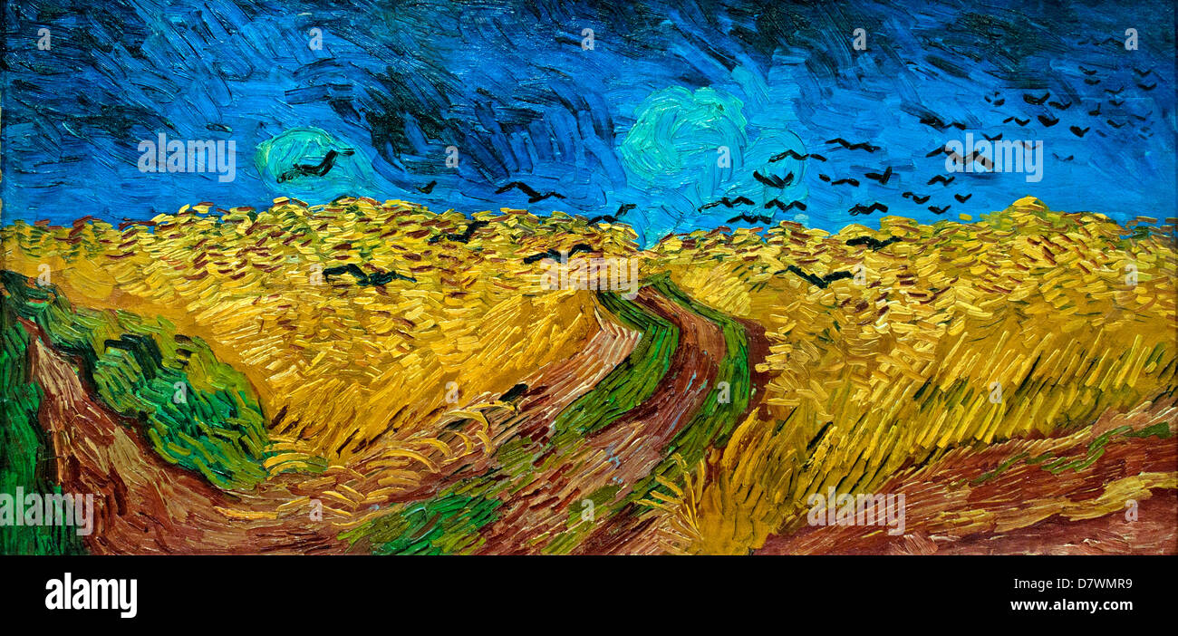 Wheatfield con los cuervos 1890 Vincent van Gogh 1853 - 1890 Holanda Holandesa Post Impresionismo Foto de stock
