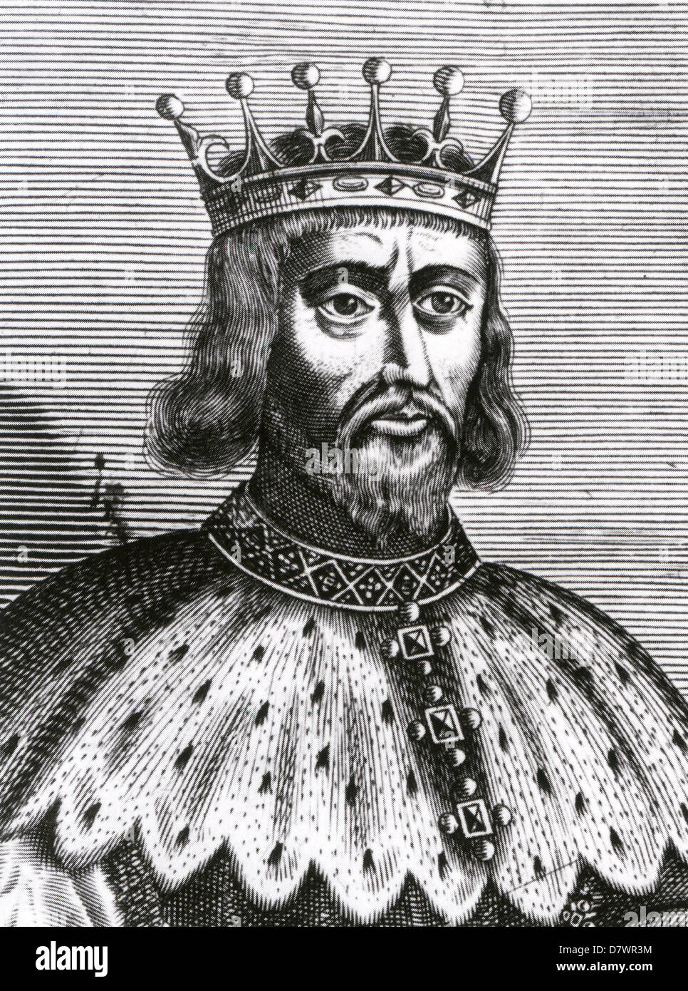 Enrique II (1133-1189), monarca Inglés en un grabado del siglo XVIII Foto de stock