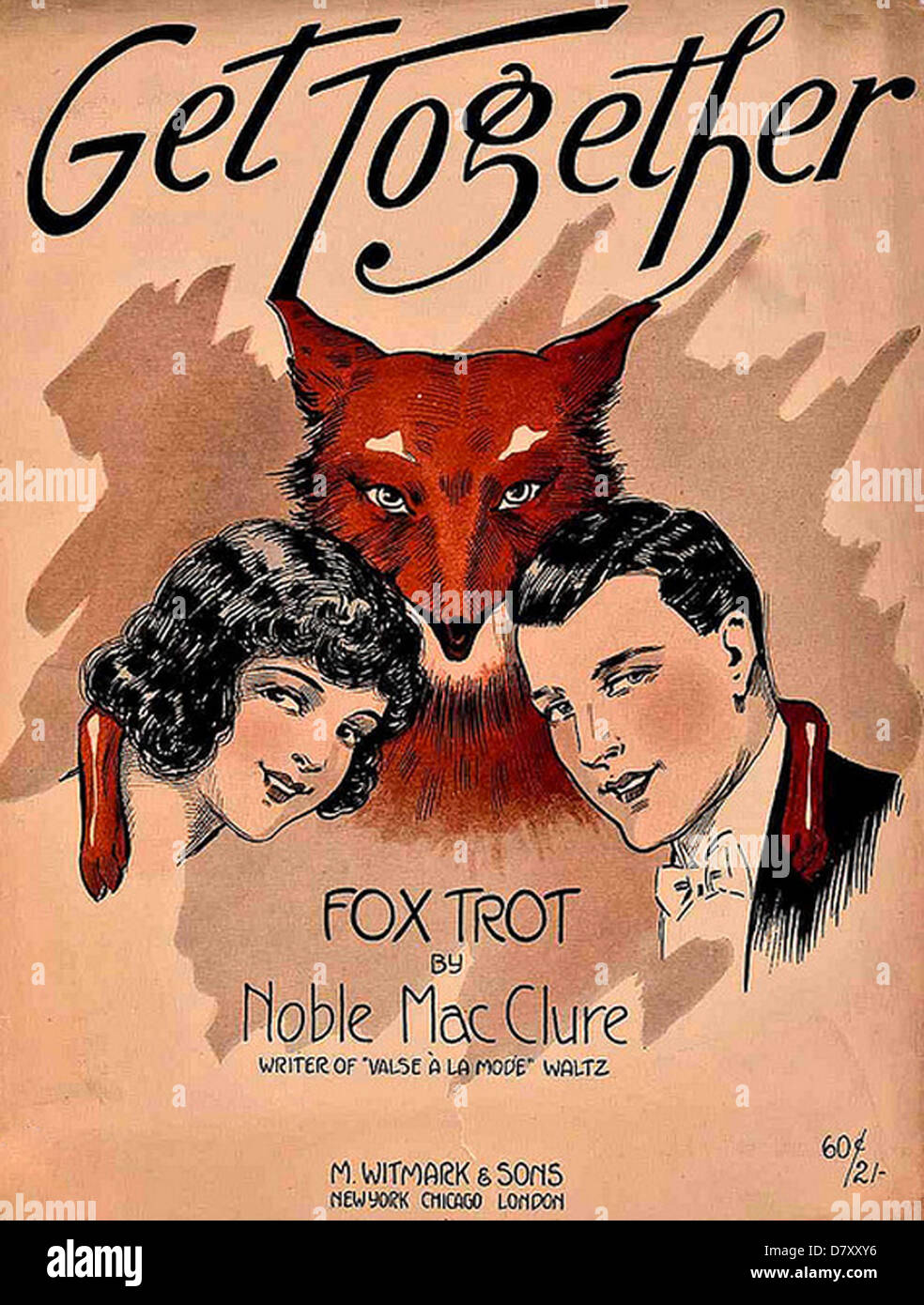 Se reúnen Foxtrot Sheet Music 1925 Foto de stock
