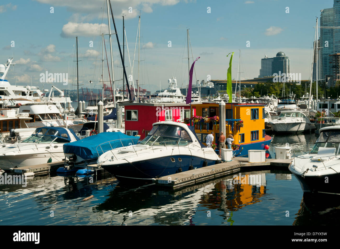 Coal Harbour, Vancouver, British Columbia, Canadá Foto de stock