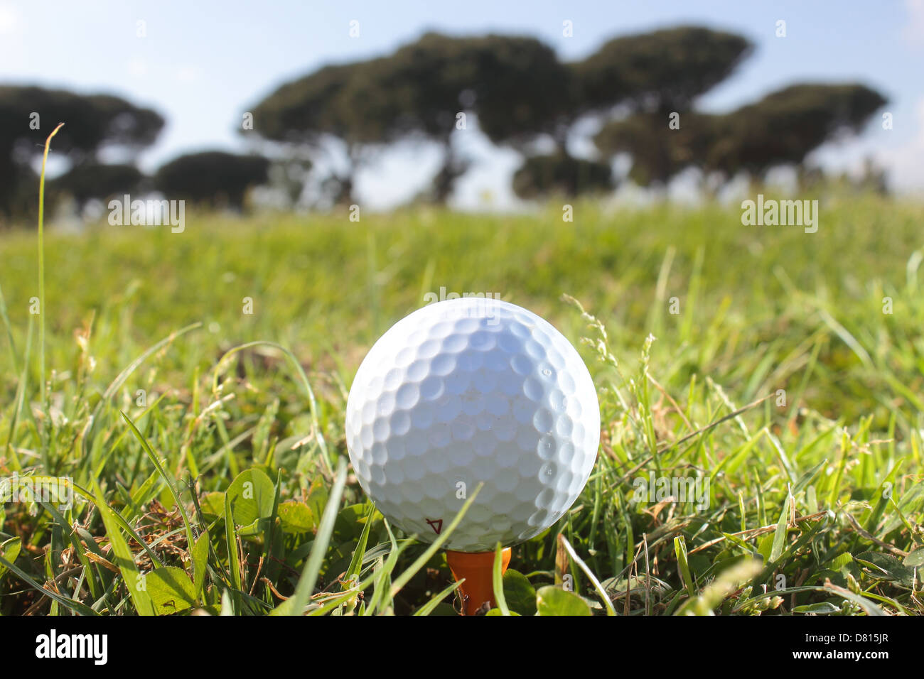 Centro de Golf en Roma, la bola y el paisaje Foto de stock