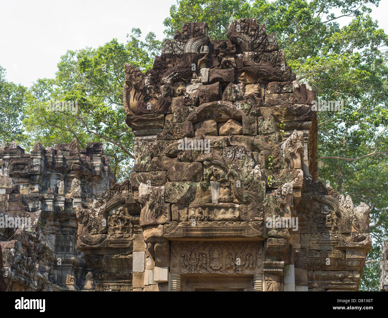 Detalle. Chau decir Tevoda. Parque arqueológico de Angkor. Siem Reap. Camboya Foto de stock