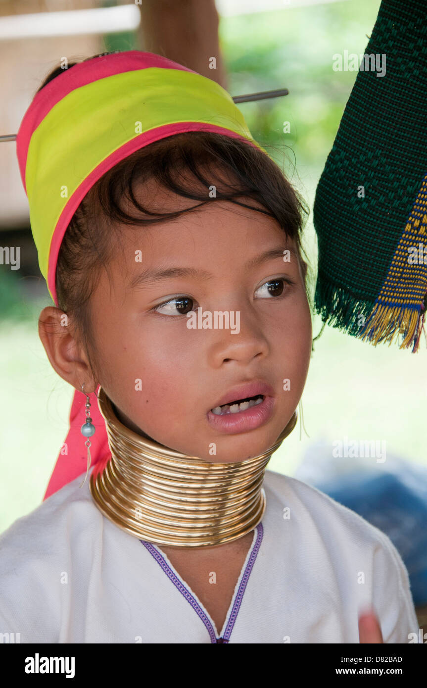 Tailandia, cuello largo Foto de stock