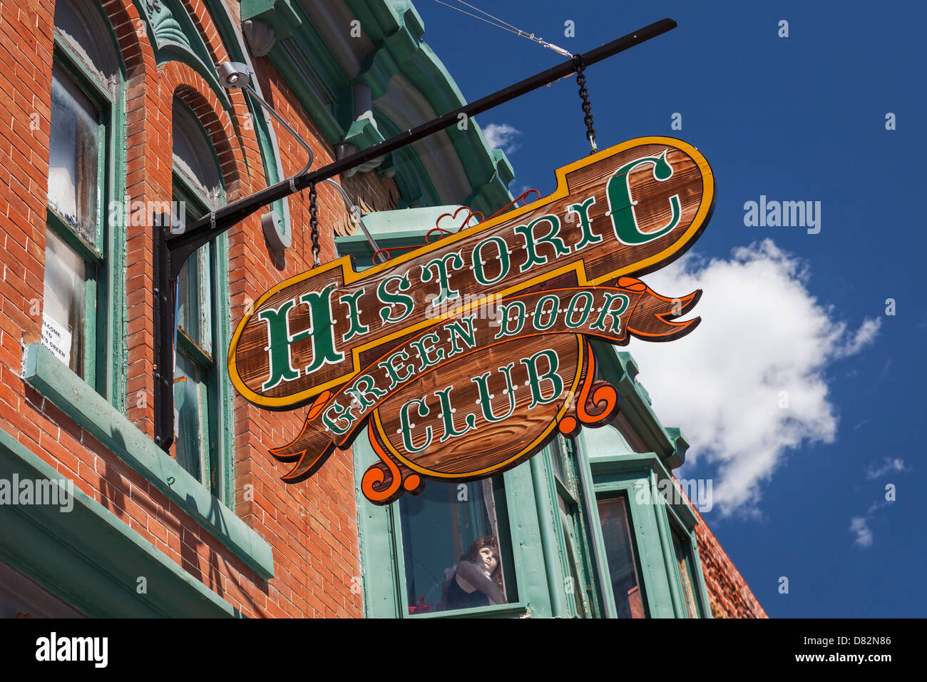 La histórica Puerta Verde Club, Deadwood, Dakota del Sur Foto de stock
