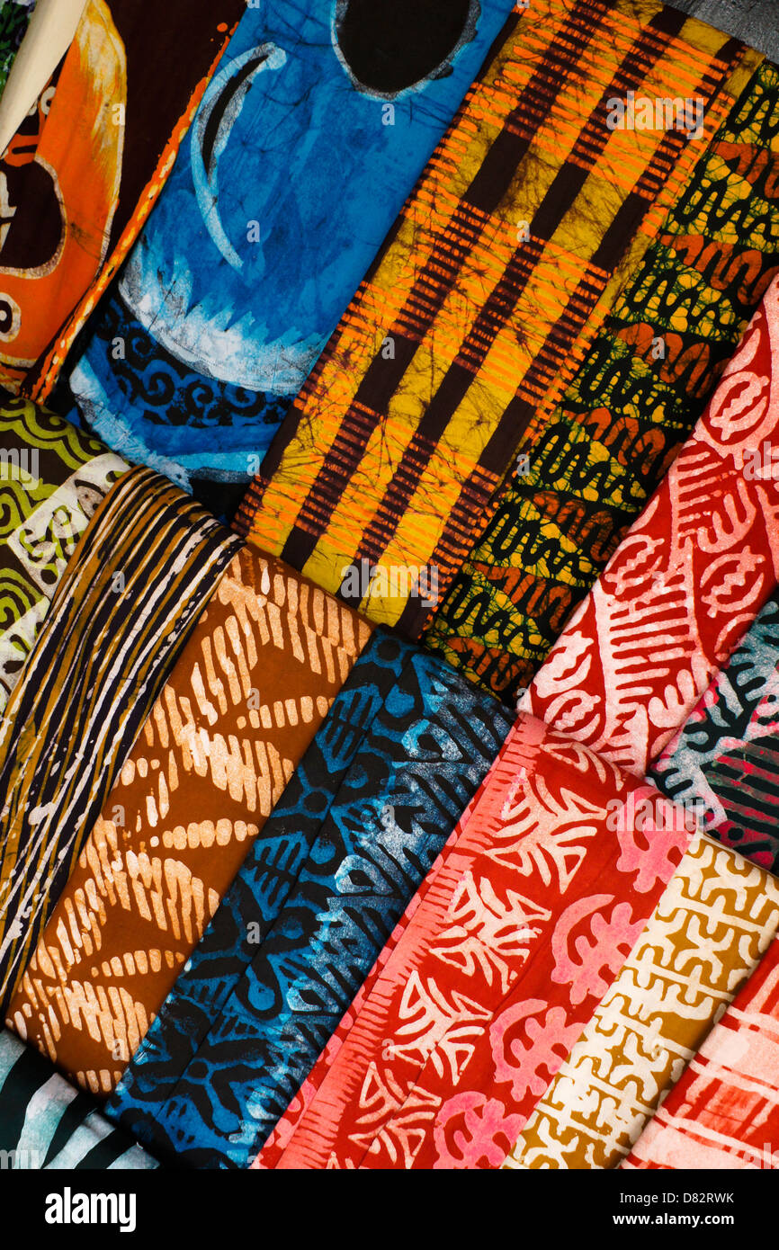 Telas Batik, Ghana Foto de stock