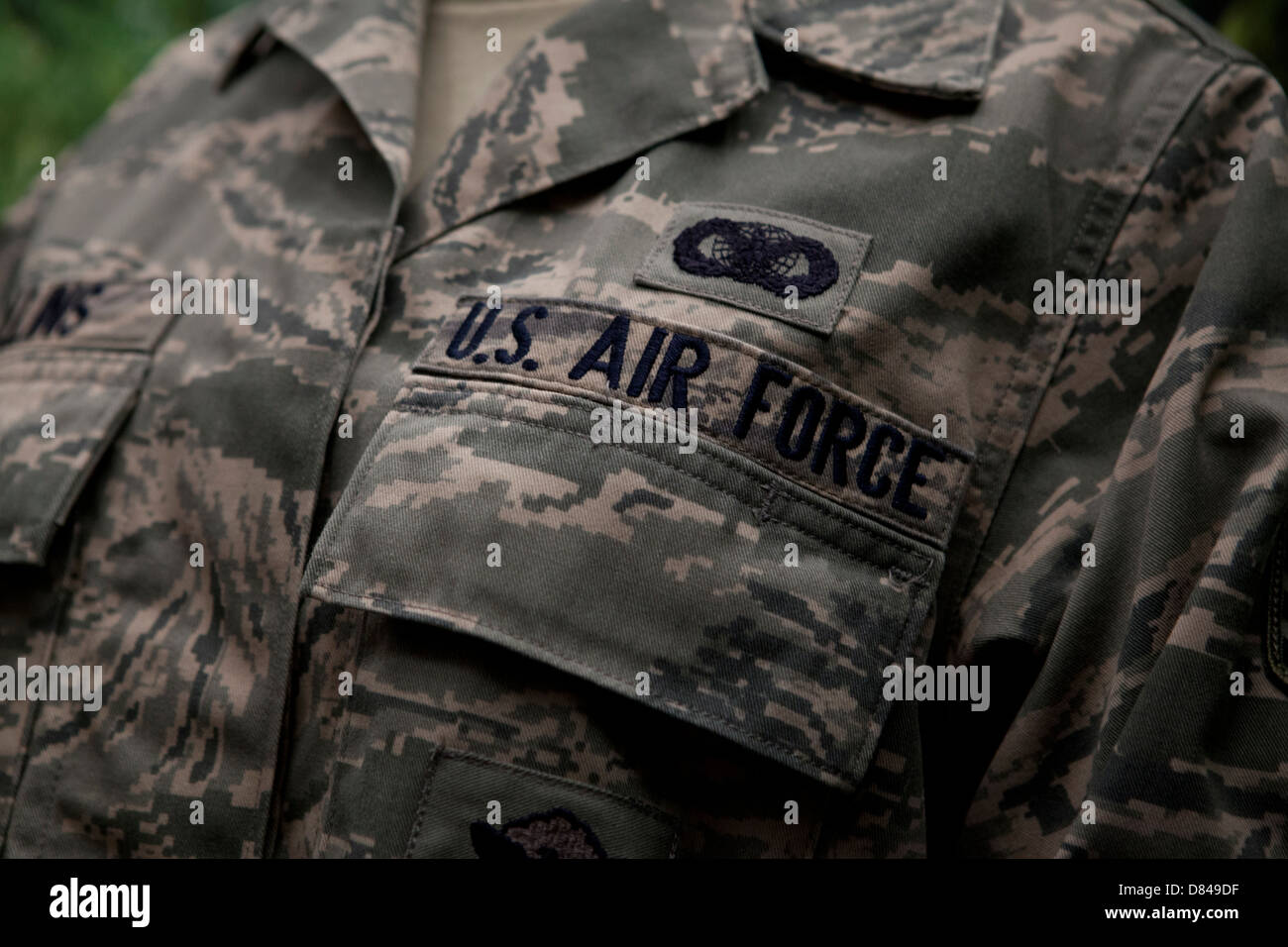 US Air Force airman battle uniform Foto de stock