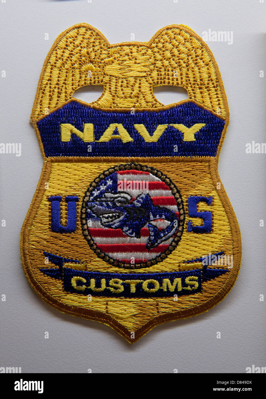 Parche de Aduanas la Marina de EE.UU. Foto de stock