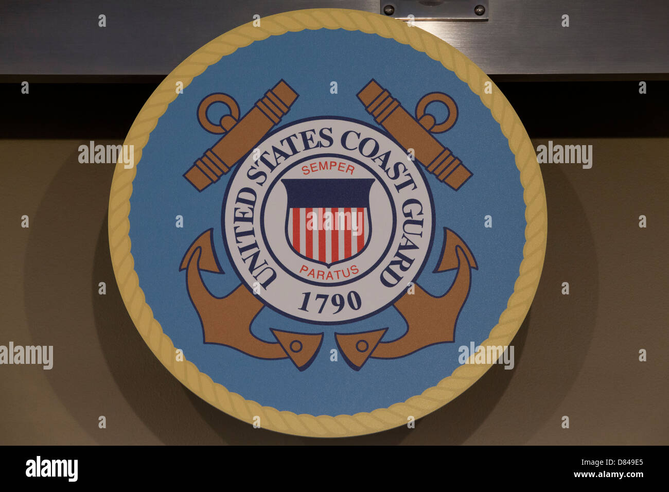 El sello oficial de la Guardia Costera de EE.UU. Foto de stock