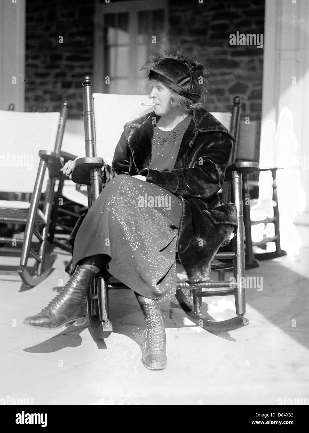 Suffragette protestando por lograr la igualdad de derechos de fumadores. Ee.Uu. Foto de stock
