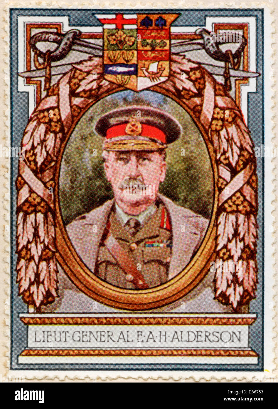 Teniente General Alderson / Stamp Foto de stock