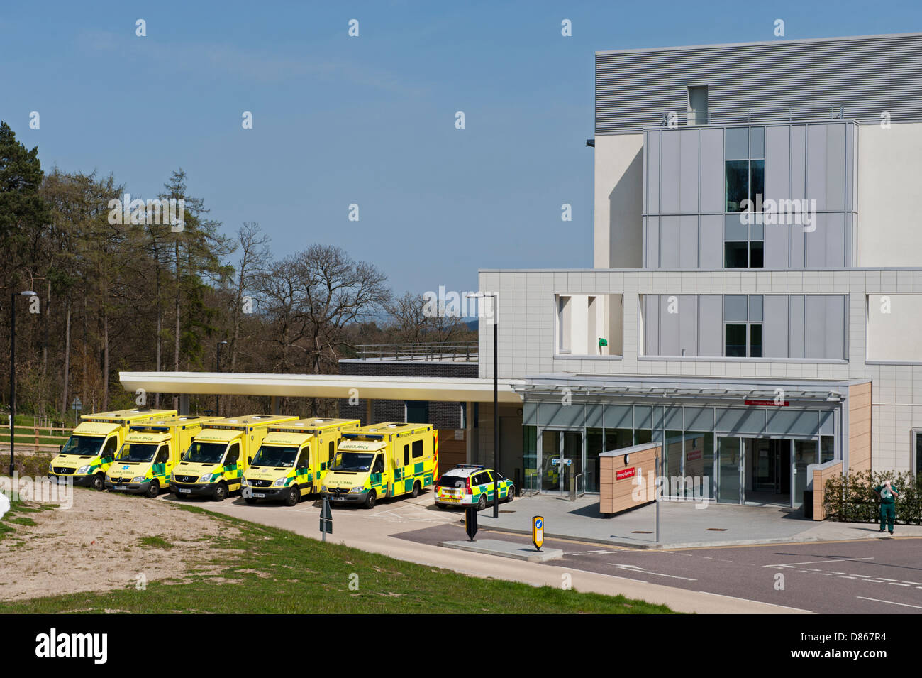 Entrada de Accidentes y Urgencias del Hospital de Tunbridge Wells, El Pembury Kent Foto de stock