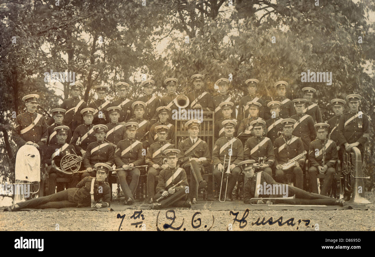 Banda de 7 reinas propio Hussars Foto de stock