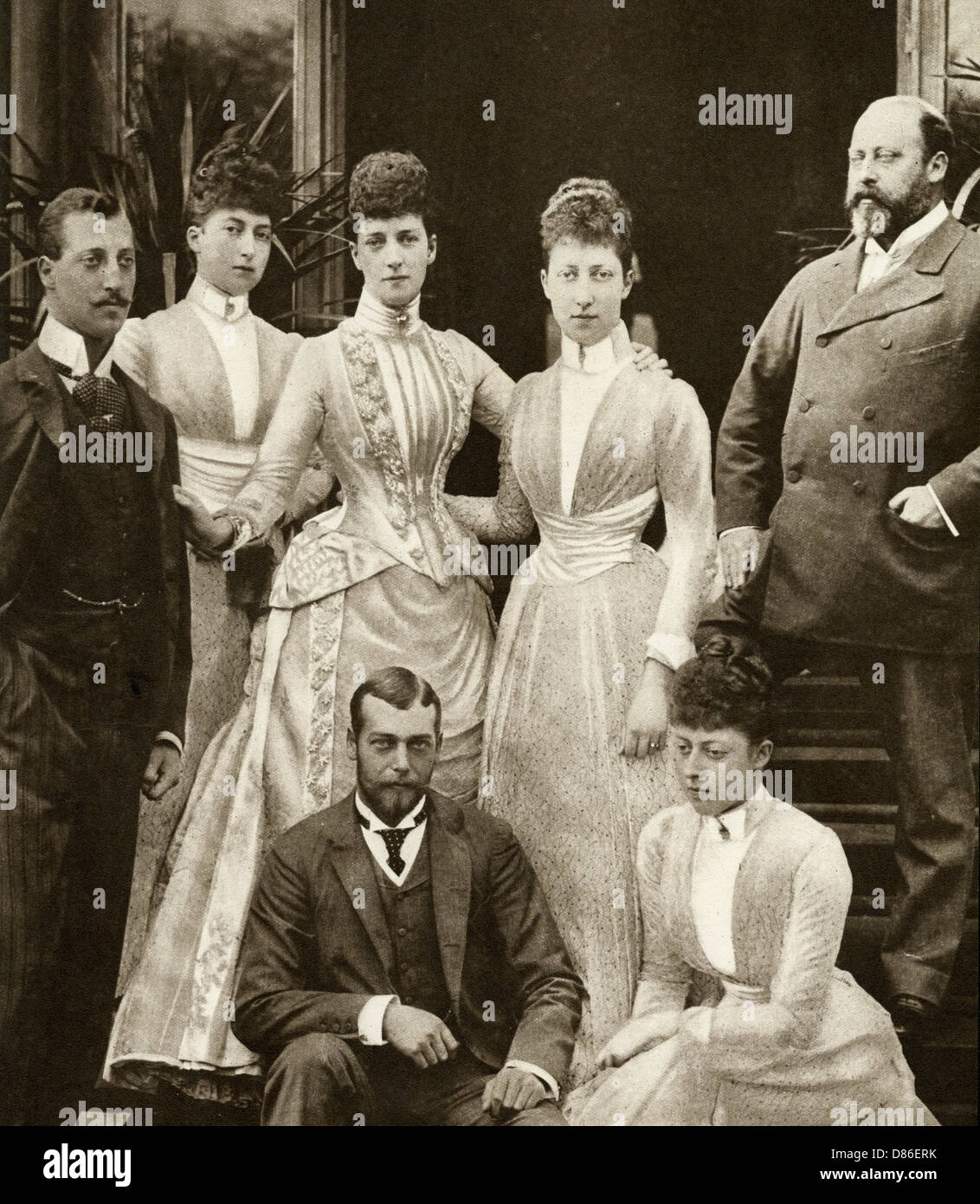 King Edward VII Alexandra de Denmarks cinco niños 1891 Foto de stock