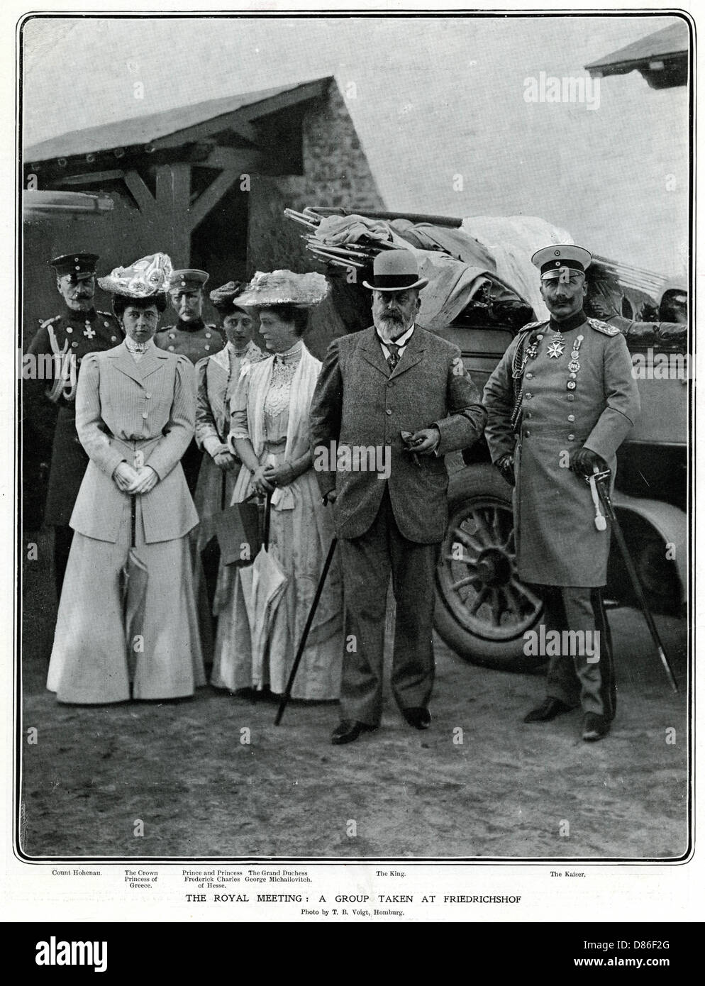 Visita del rey Eduardo VII con el káiser Guillermo II Foto de stock
