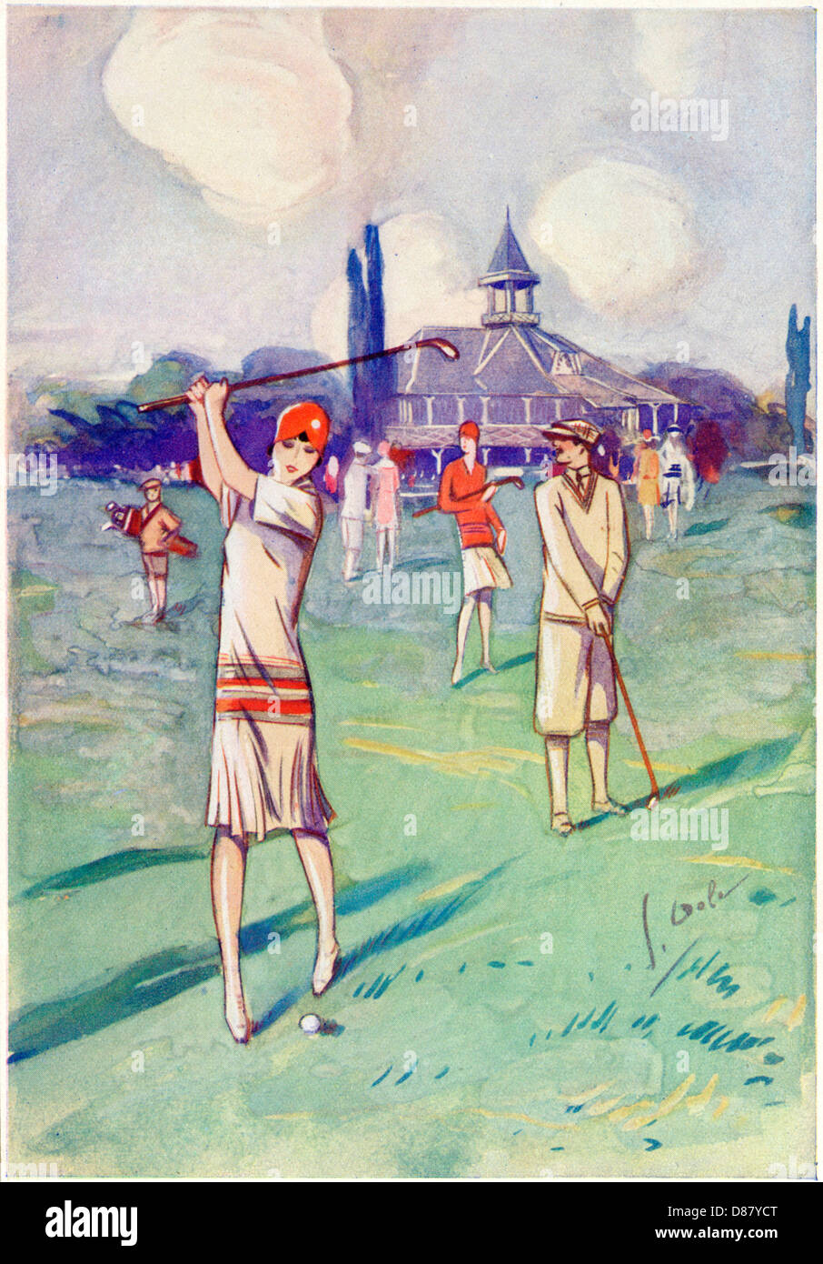 Golf en Vichy, 1929 Foto de stock