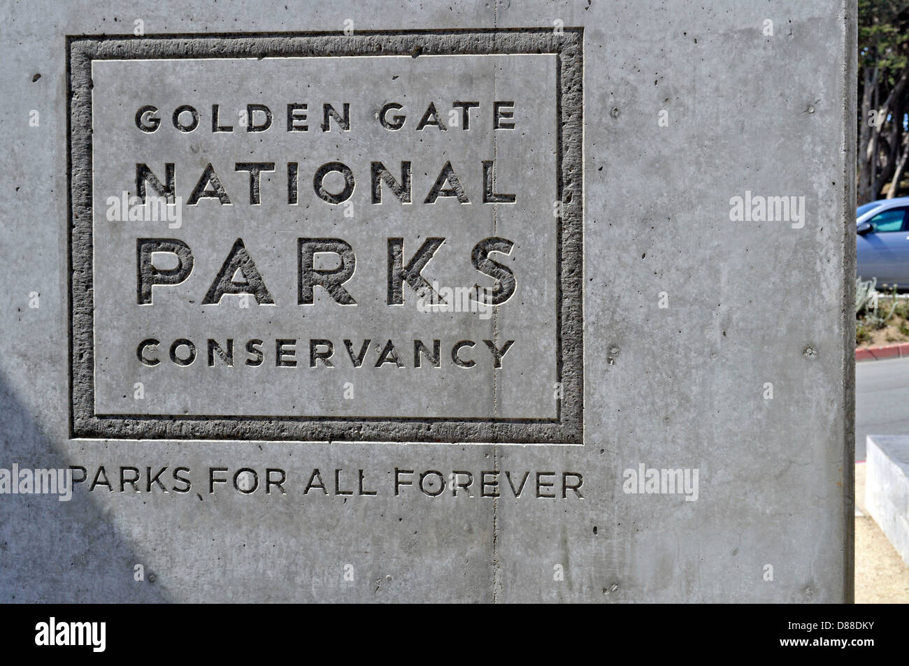 Parques Nacionales Golden Gate Conservancy firmar Foto de stock