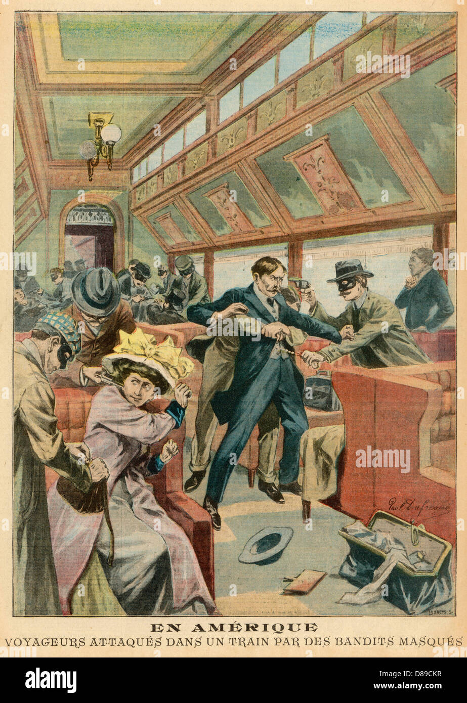 Ladrones de tren usa 1907 Foto de stock