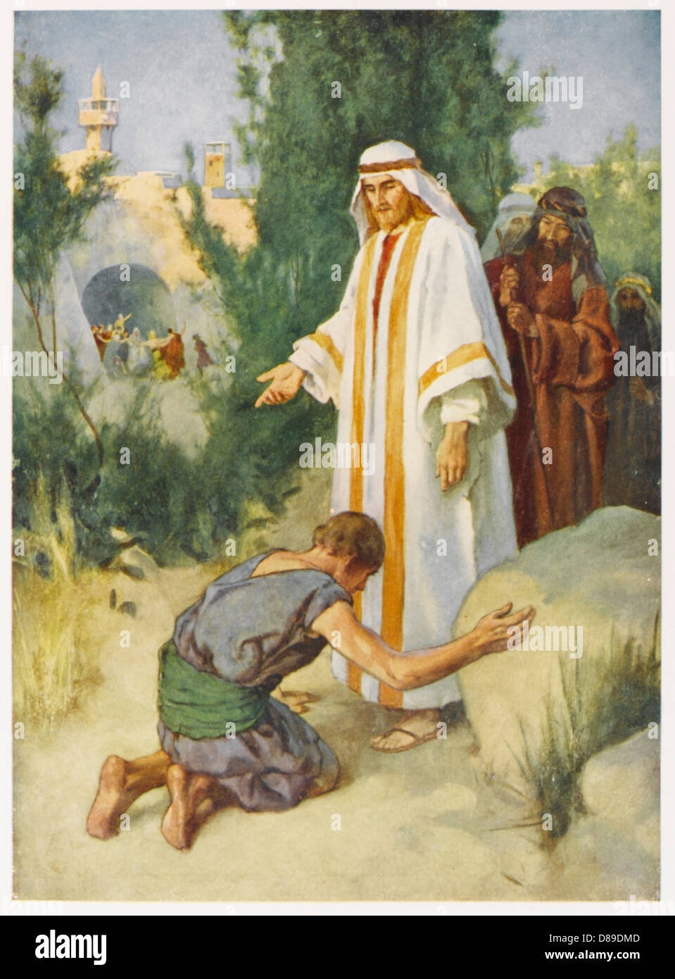 Jesús sana a los leprosos Fotografía de stock Alamy