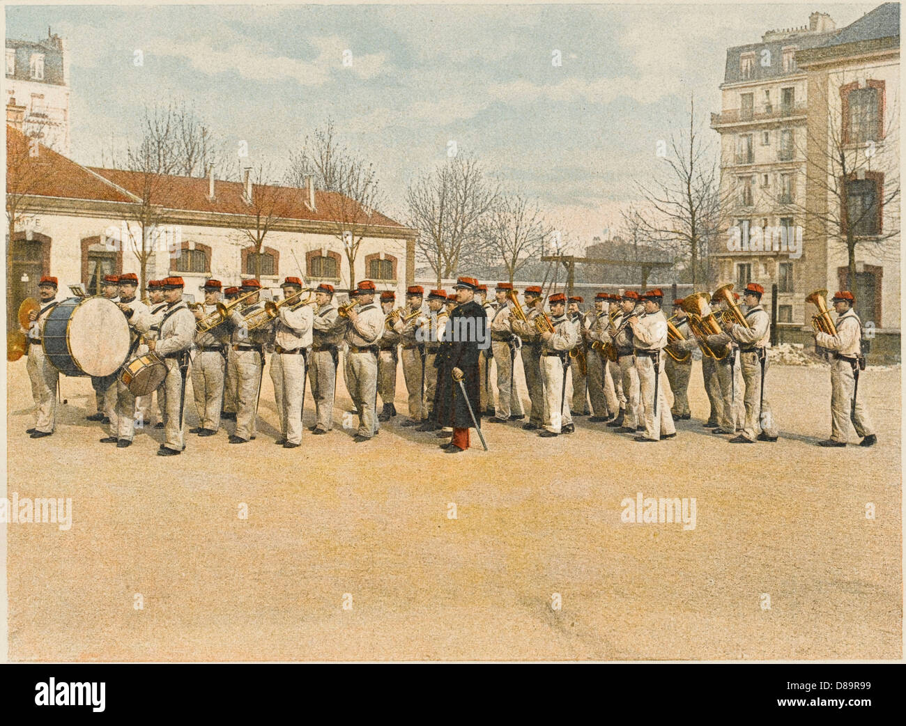 Banda militar francesa Foto de stock