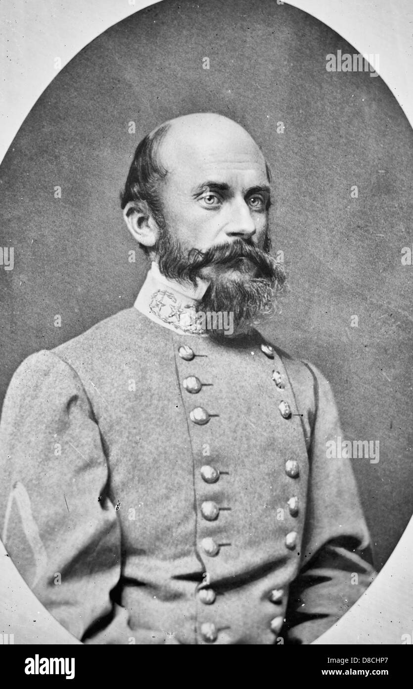 El Teniente General Richard S. Ewell, la Confederación General, Guerra Civil USA, circa 1863 Foto de stock