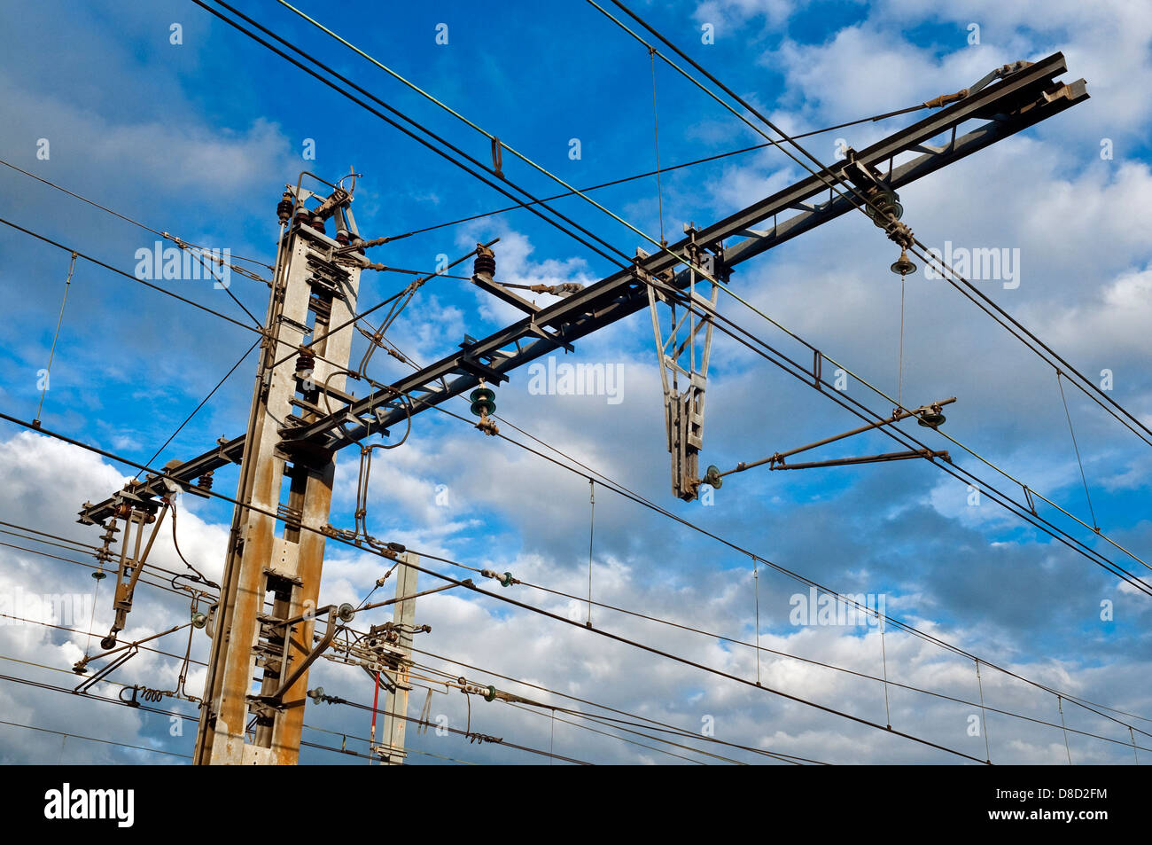 Sobrecarga de trenes eléctricos alimentación - Francia. Foto de stock
