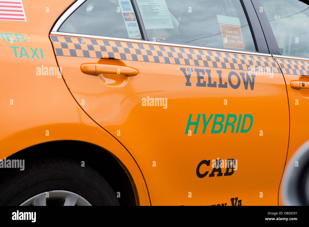 Yellow Cab taxi híbrido Foto de stock