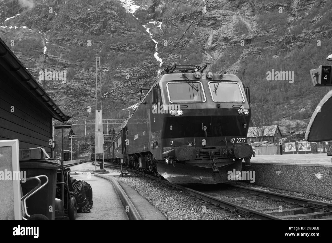 Ferrocarril de Flams Bana en mono Foto de stock