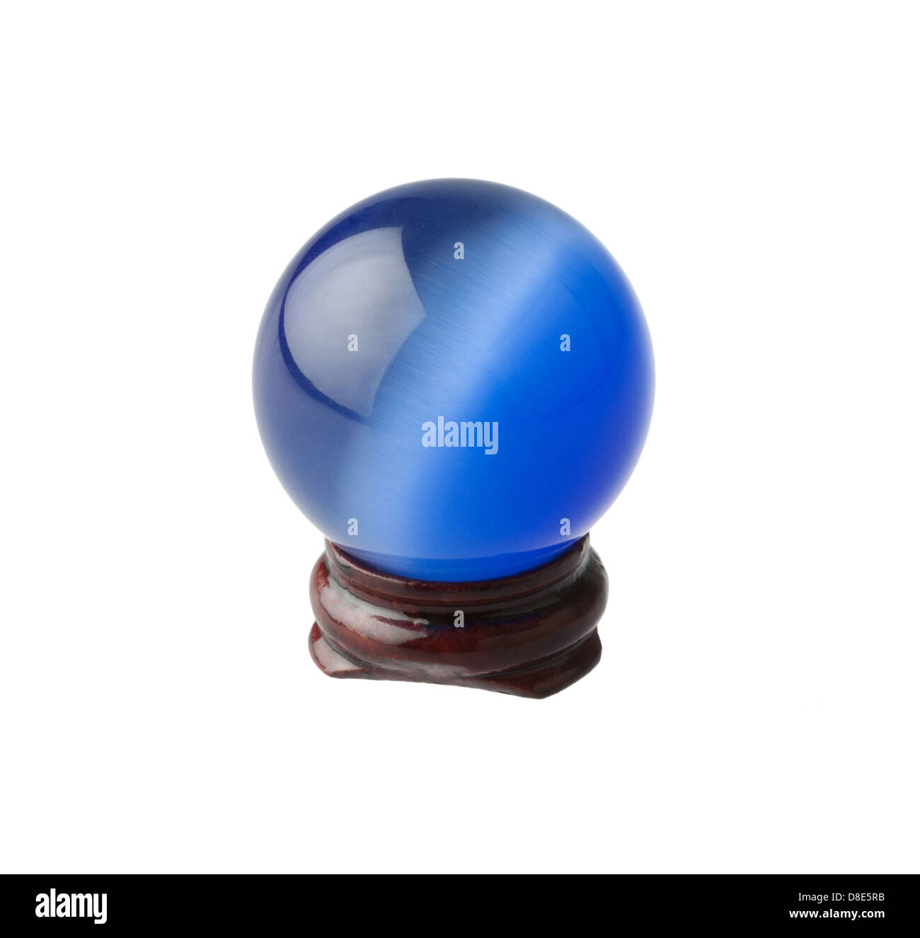 Bola de cristal de 6 cm, cristal de cristal con plomo azul Mirando
