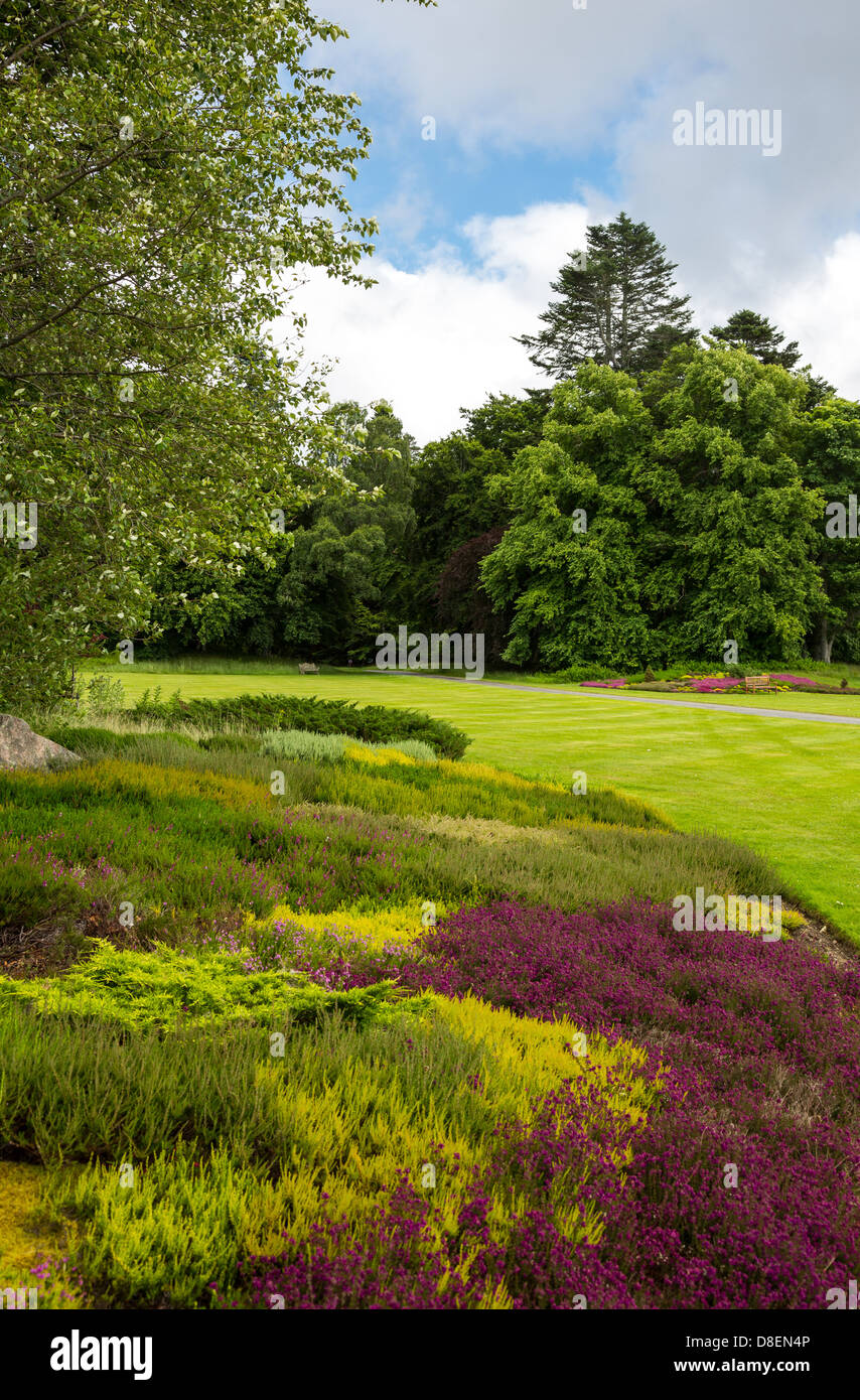 Gran Bretaña, Escocia, aberdeenshire, los jardines del castillo de Balmoral, residencia de verano de la familia real británica. Foto de stock